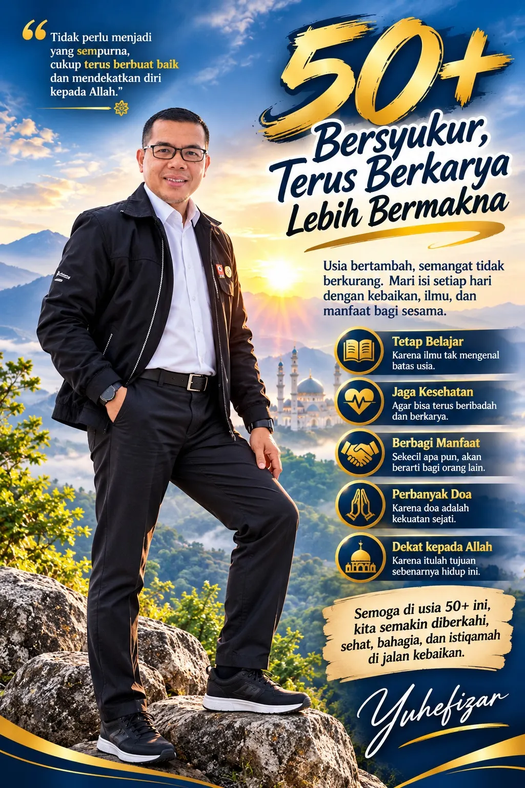 50+ — Bersyukur, Terus Berkarya, Lebih Bermakna.