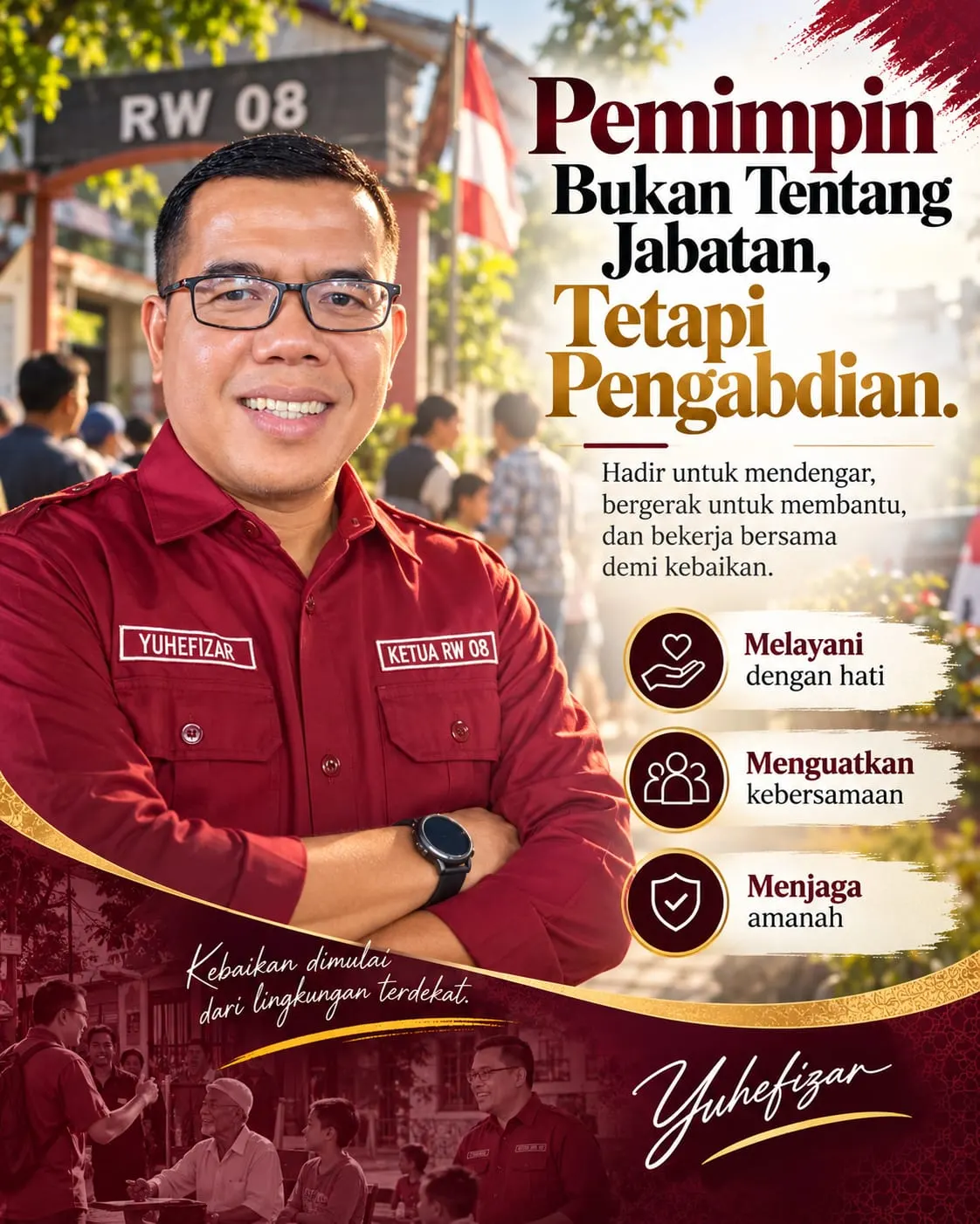 Pemimpin Bukan Tentang Jabatan, tetapi Pengabdian. 🤝❤️