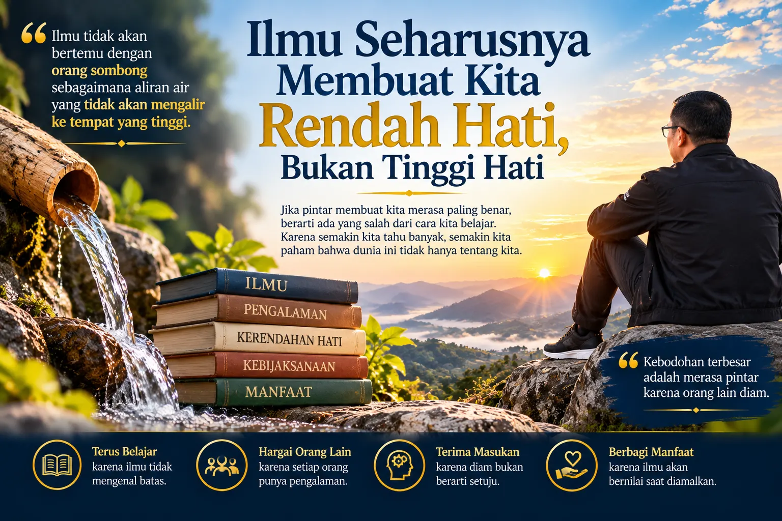 Ilmu Seharusnya Membuat Kita Rendah Hati, Bukan Tinggi Hati