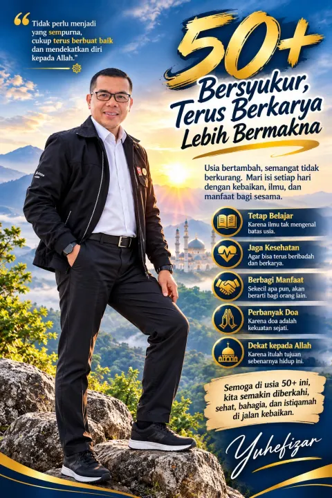50+ — Bersyukur, Terus Berkarya, Lebih Bermakna.