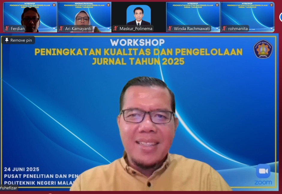 Polinema Gelar Workshop Tata Kelola Jurnal Menuju Scopus, Hadirkan Narasumber Nasional Dr. Yuhefizar